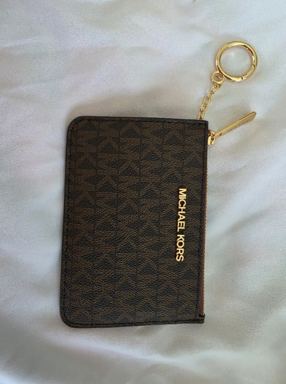 Michael Kors Jet Set Travel Small Signature Logo Coin Purse Card Case NWOT